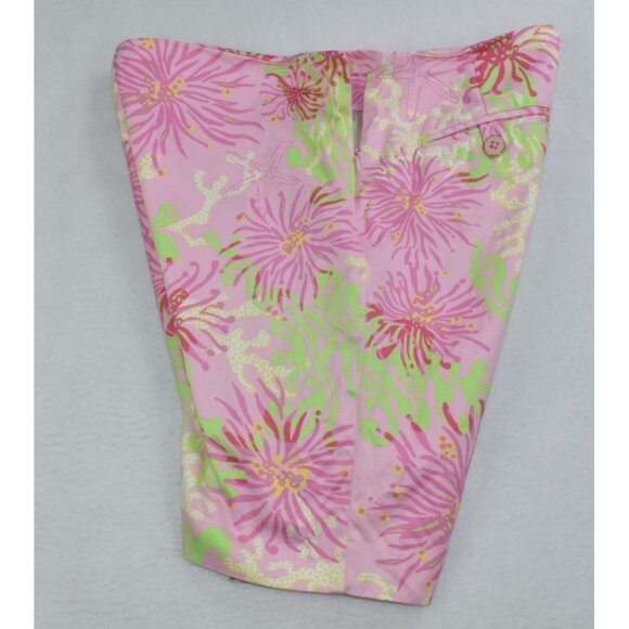 Lilly Pulitzer Resort Fit Women's Bermuda Size 6 Pink Starfish Shorts -Flaws- - Picture 1 of 13